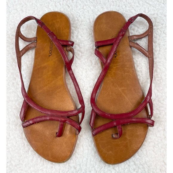 XHILARATION • Red/Tan Greek Sandals - Picture 16 of 16